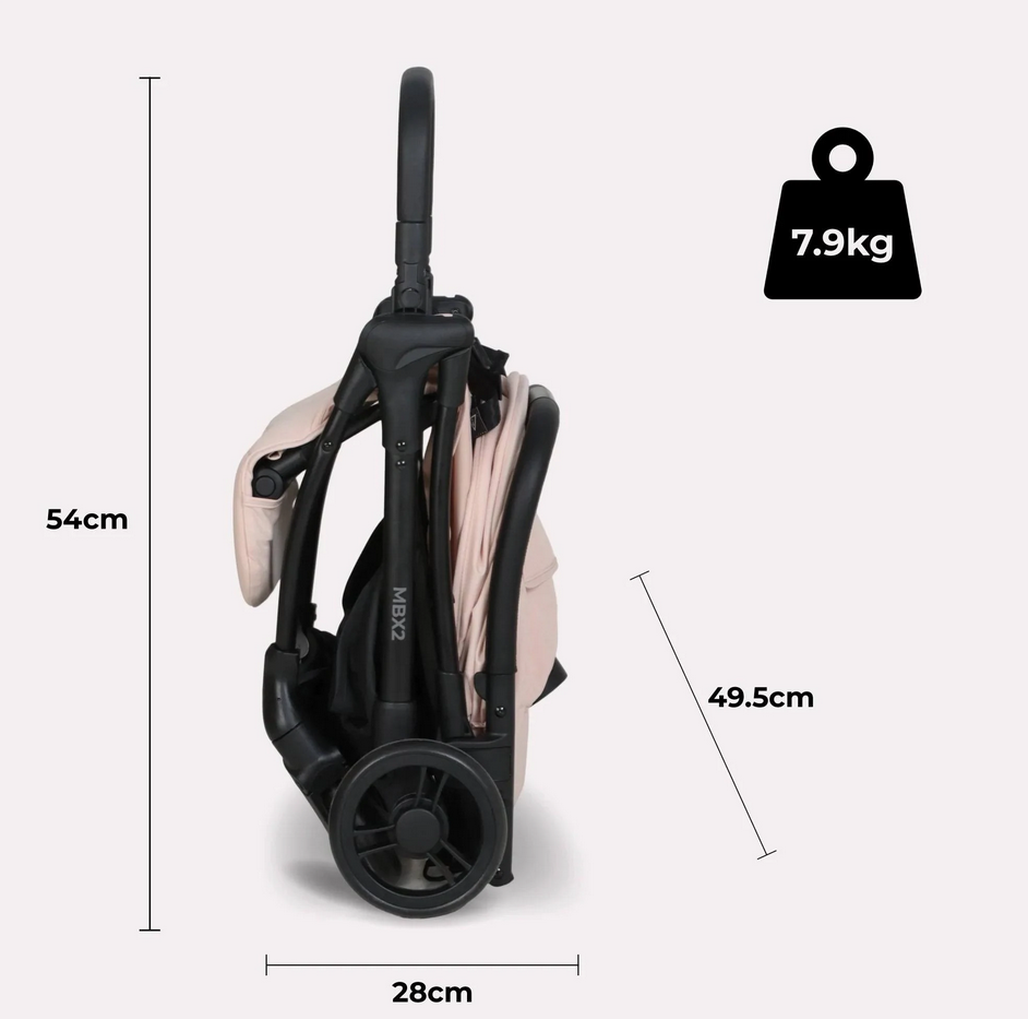 My Babiie MBX2 Compact Stroller – Lightweight Foldable Travel Pushchair
