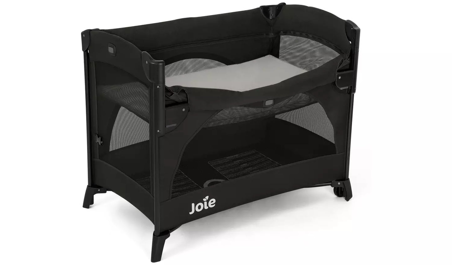 Joie Kubbie Sleep Bedside Crib & Travel Cot – Shale Foldable Baby Sleeper